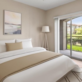 Bedroom options to fit every lifestyle access to private patio in bedroom